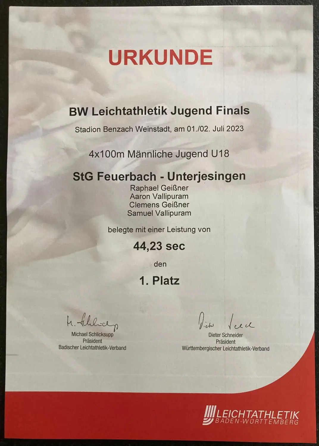 Leichtathletik Meisterschaften in Sportverein Unterjesingen