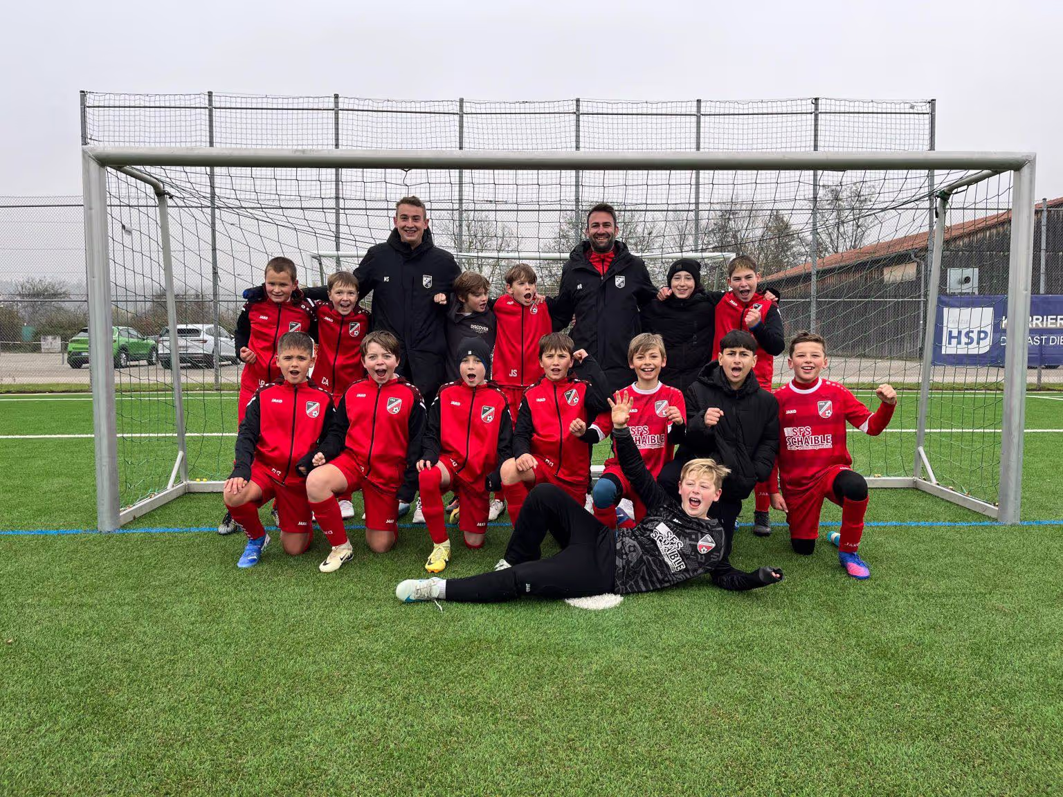 Fußballtrainingsmannschaft des Sportvereins Unterjesingen